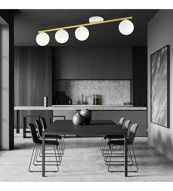 Plafonnier MONZA 4 Blanc Opal – Design minimaliste fabriqué en Pologne MONZA 4 BLANC OPAL
