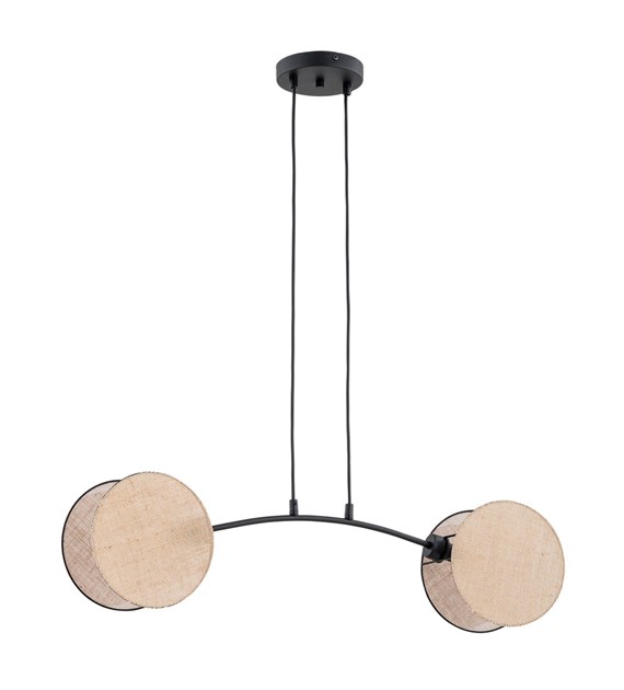Lampe suspendue MOTIF 2 Naturel – design deux cercles reliés MOTIF 2 NATUREL