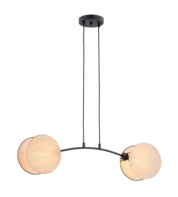 Lampe suspendue MOTIF 2 Naturel – design deux cercles reliés MOTIF 2 NATUREL