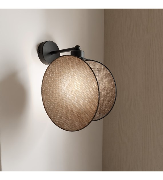 Applique murale design MOTIF K1, double cercle, finition naturelle MOTIF K1 NATUREL