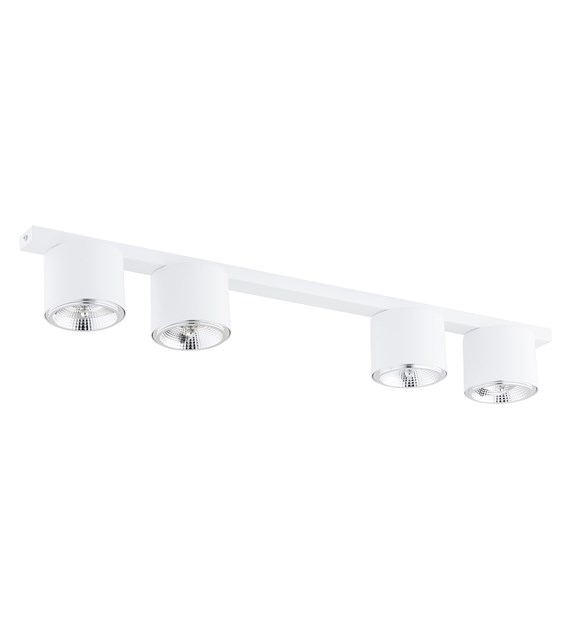 Plafonnier design Nano 4 Blanc minimaliste, 4 sources ponctuelles NANO 4 BLANC