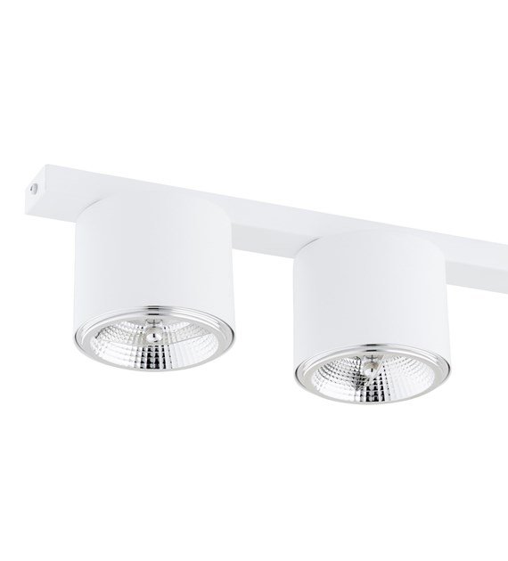 Plafonnier design Nano 4 Blanc minimaliste, 4 sources ponctuelles NANO 4 BLANC