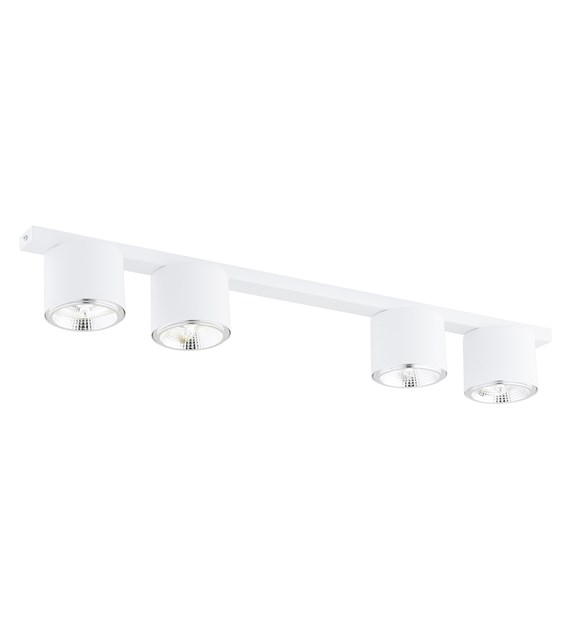 Plafonnier design Nano 4 Blanc minimaliste, 4 sources ponctuelles NANO 4 BLANC
