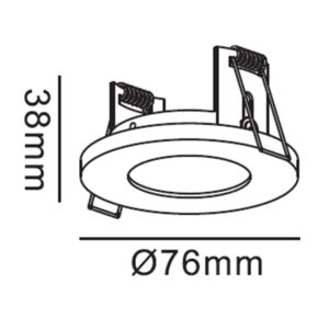 Oczko rond LAGOS GU10 IP65 - blanc