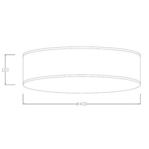 Plafonnier ALTO 40cm 3xE14 noir