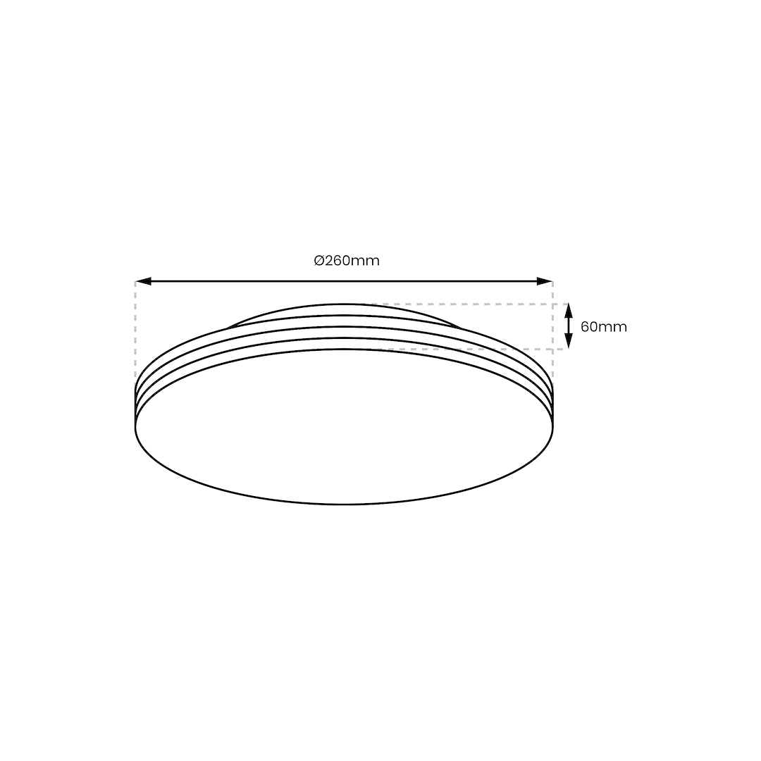 Plafonnier LED BEVER 10 W Ø260 IP44 230 V 4000 K neutre salle de bain Plafonnier LED BEVER 10W Ø260 mm IP44