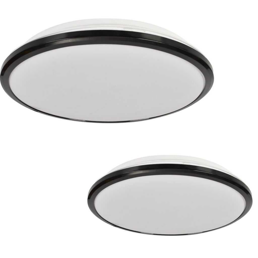 La boutique des lampes Design pour tous Plafonnier LED TERMA NOIR 18W IP44 Ø280 mm
