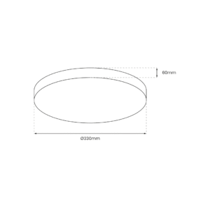 Plafonnier Maya Noir 13W avec Détecteur PIR Ø330 mm