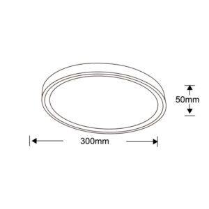 Plafonnier VEGAS petit 30 LED 18W 4000K IP54 - blanc