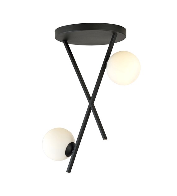 Plafonnier RIVER 2 OPAL – design moderne, abat-jours au choix RIVER 2 OPAL