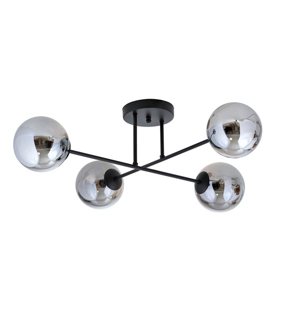 Plafonnier ROMA 4 graphite – design minimaliste, fabrication Pologne ROMA 4 BL GRAPHITE