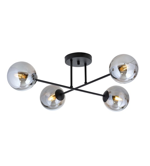 Plafonnier ROMA 4 graphite – design minimaliste, fabrication Pologne ROMA 4 BL GRAPHITE