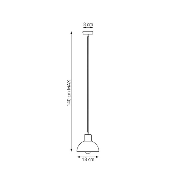 Lampe suspendue Seco scandinave métal-bois, chaleur nordique SECO 1 BL