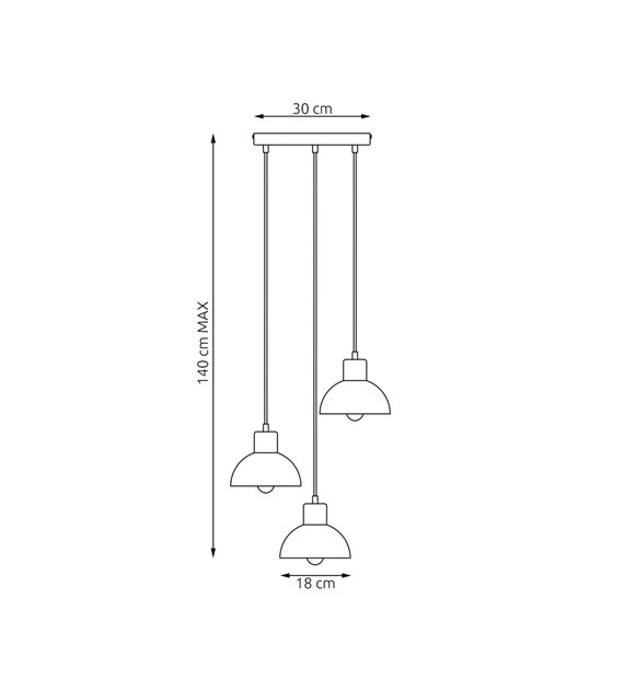 SECO 3 Premium Blanc – Lampe suspendue scandinave métal & bois SECO 3 PREMIUM BLANC