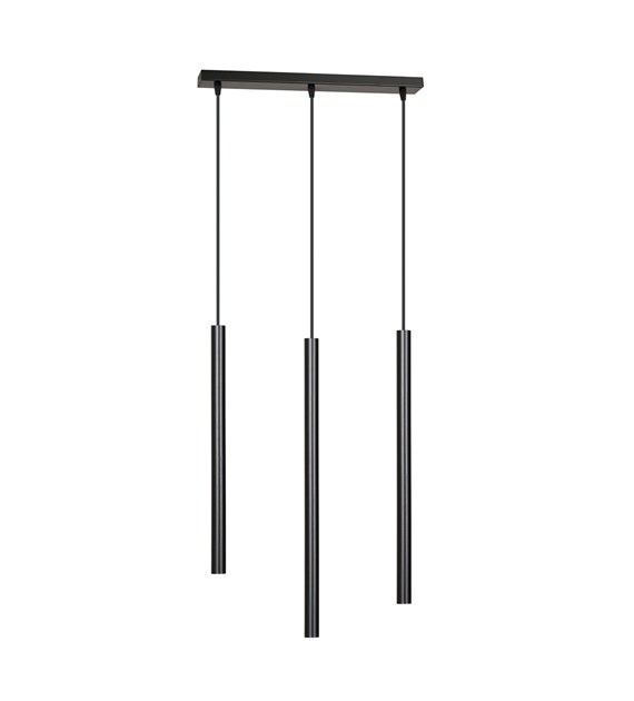 Luminaire suspendue SELTER noir 3 sources, gouttes métalliques SELTER 3 NOIR