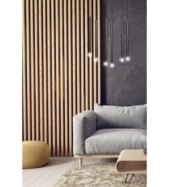 SELTER 6 Noir lampe suspendue design ultramoderne, qualité polonaise SELTER 6 NOIR