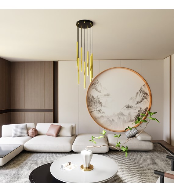 Lampe suspendue Selter 7 Premium Or, glamour doré moderne SELTER 7 PREMIUM OR