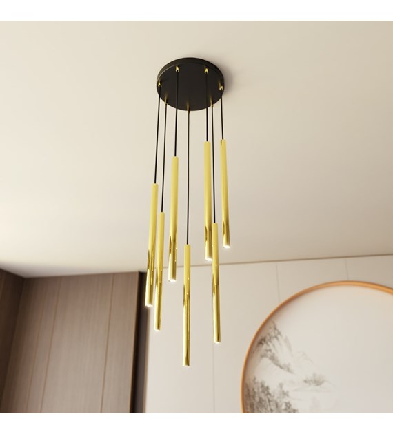 Lampe suspendue Selter 7 Premium Or, glamour doré moderne SELTER 7 PREMIUM OR