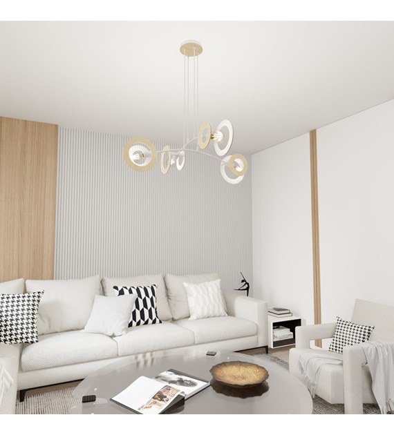 Skiva 4 – Lampe suspendue design géométrique, métal & contreplaqué SKIVA 4 WH" peut être traduit en français par "SKIVA 4 BL". Cependant, étant donné que cela semble être un nom de produit ou un code de produit, il est possible que certains...