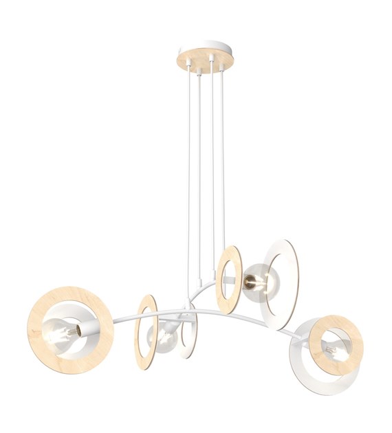 Skiva 4 – Lampe suspendue design géométrique, métal & contreplaqué SKIVA 4 WH" peut être traduit en français par "SKIVA 4 BL". Cependant, étant donné que cela semble être un nom de produit ou un code de produit, il est possible que certains...
