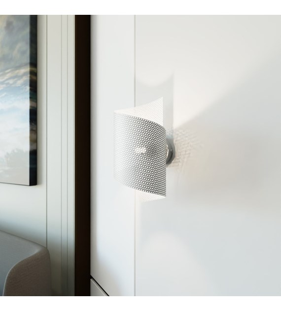 Applique murale design SPIRAL blanche – métal ajouré, lumière douce SPIRALE BLANCHE