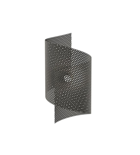 Applique murale design SPIRAL noir, grille métallique, lumière douce SPIRALE NOIRE