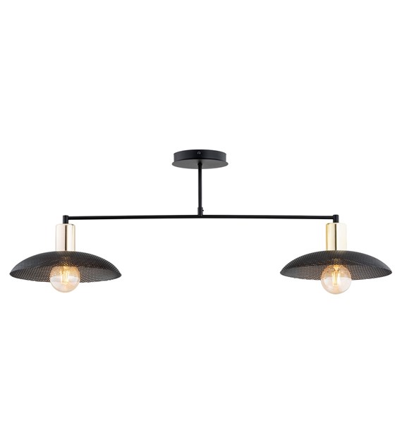 Plafonnier industriel SPIRIT 2 noir, design métal minimaliste SPIRIT 2 NOIR