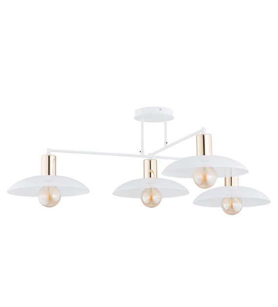 SPIRIT 4 Blanc plafonnier industriel en métal, design minimaliste SPIRIT 4 BLANC