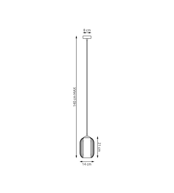Lampe suspendue Verdi opale - abat-jour pot irrégulier, lumière douce VERDI 1 BL OPAL