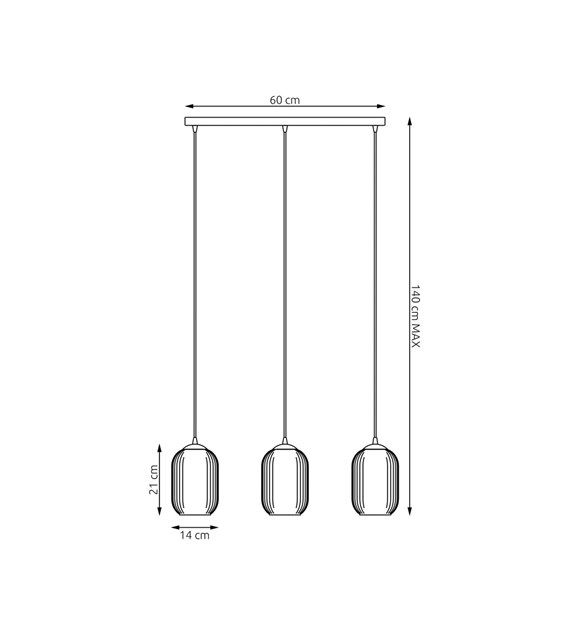 Lampe suspendue Verdi Opale, design bocal irrégulier, ambiance cosy VERDI 3 BL OPALE
