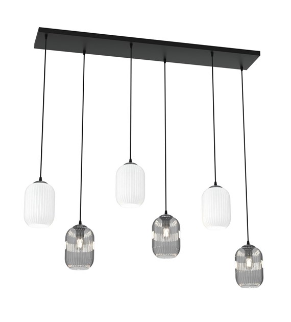 Verdi 6 – Lampe suspendue design bocal irrégulier, lumière douce VERDI 6 BL MIX" peut être traduit en français par "VERDI 6 MELANGE BL