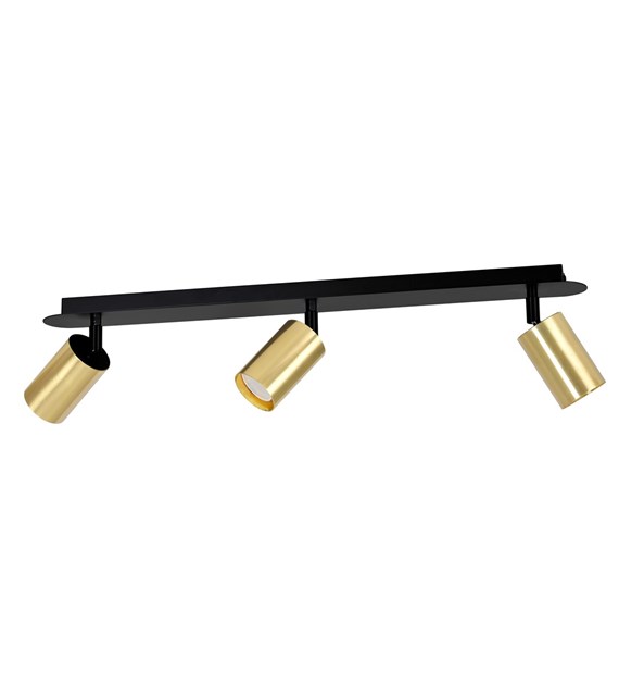 Plafonnier ZEN 3 NOIR : orientable, 1-3 spots, dorés ZEN 3 NOIR