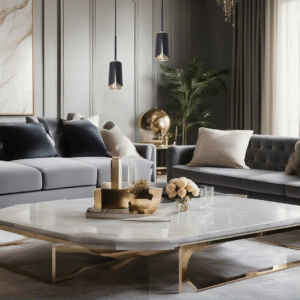 FLOWER BLACK GOLD SUSPENSION LUMINAIRE 1xGU10