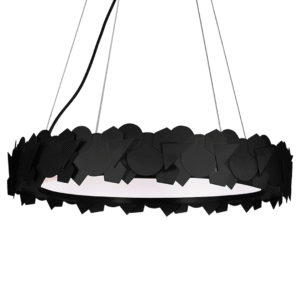 Le titre du produit en français est : "Lampe suspendue SOHO NOIRE 24W LED
