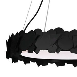 Le titre du produit en français est : "Lampe suspendue SOHO NOIRE 24W LED