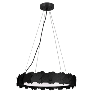 Le titre du produit en français est : "Lampe suspendue SOHO NOIRE 24W LED