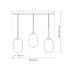 Suspension ALIAS GOLD 3xE14