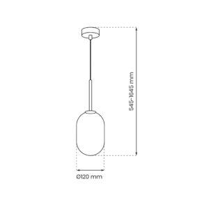 Suspension Alias Noire 1xG9 fi 120