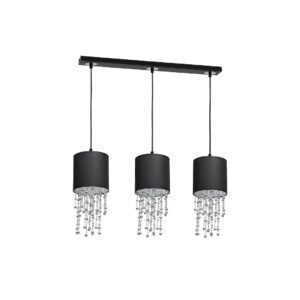 Suspension ALMERIA NOIR/CHROME 3xE27