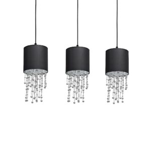 Suspension ALMERIA NOIR/CHROME 3xE27