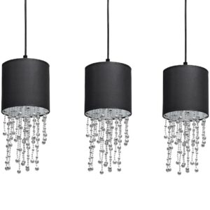 Suspension ALMERIA NOIR/CHROME 3xE27