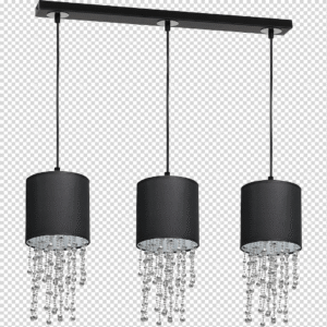 Suspension ALMERIA NOIR/CHROME 3xE27