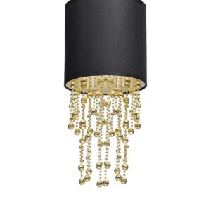 Suspension ALMERIA NOIR/OR 1xE27