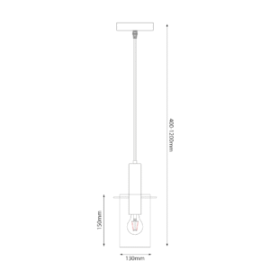 Suspension Arcadia Noir 1xE27