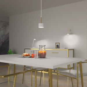 Suspension Arena 1xGX53 Blanc/Doré