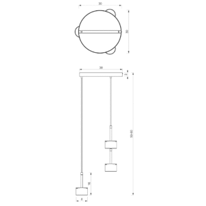 Suspension Arena Blanc/Argent 3xGX53