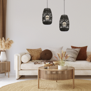 Suspension Arona Noire 1xG9 diamètre 250