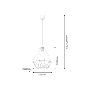 Suspension BASKET Blanche 1xE27