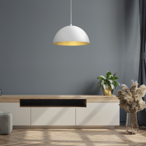 Suspension Beta 1xE27 35cm Blanc/Or