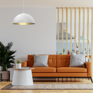 Suspension Beta 1xE27 45cm Blanc/Doré